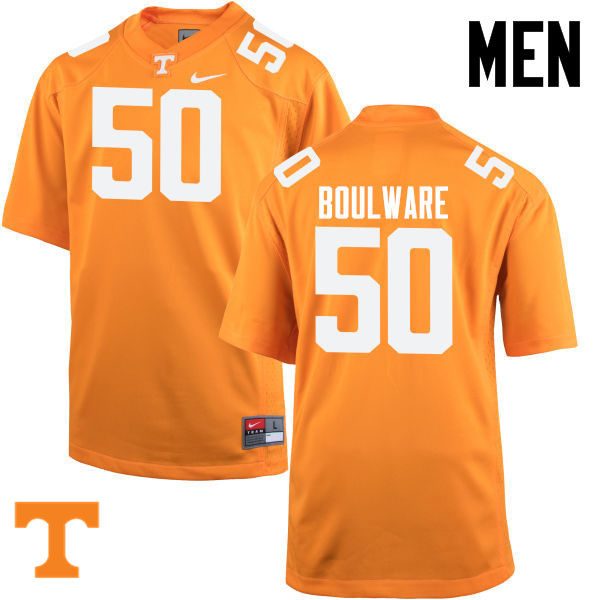 Men #50 Venzell Boulware Tennessee Volunteers College Football Jerseys-Orange